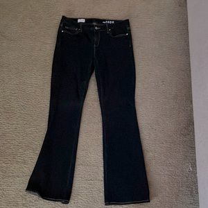 Dark wash, GAP jeans, size 10 R curvy/30.  Flared/wide leg